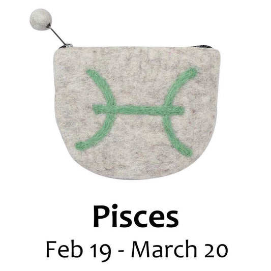 Felt Pisces Zodiac Coin Purse - Global Groove - Flyclothing LLC