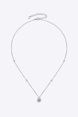 2 Carat Moissanite 4-Prong 925 Sterling Silver Necklace - Trendsi - Flyclothing LLC