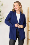 Heimish Full Size Statement Neck Open Front Blazer - Trendsi
