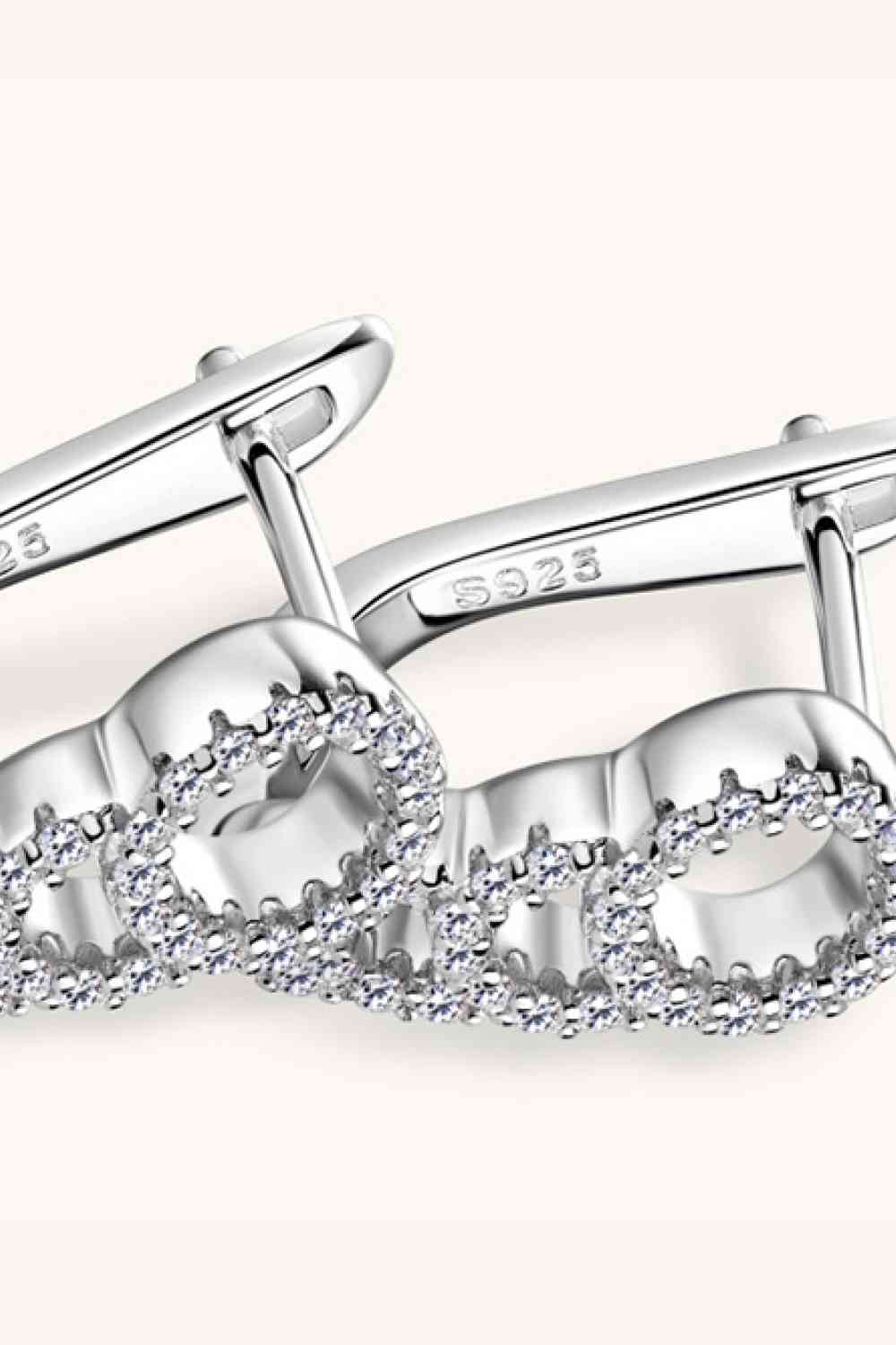 Moissanite 925 Sterling Silver Earrings - Trendsi - Flyclothing LLC