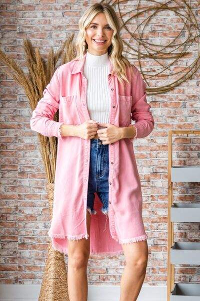 Veveret Button-Up Shirt Dress - Trendsi - Flyclothing LLC