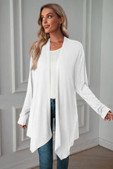 Open Front Long Sleeve Cardigan - Trendsi