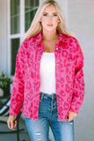 Leopard Raw Hem Jacket - Trendsi - Flyclothing LLC