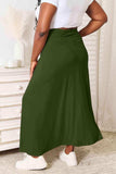 Double Take Full Size Soft Rayon Drawstring Waist Maxi Skirt Rayon - Trendsi - Flyclothing LLC
