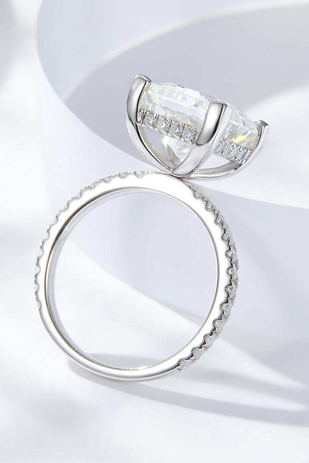 5.52 Carat Moissanite Side Stone Ring - Trendsi - Flyclothing LLC