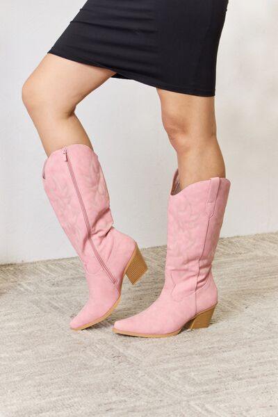 Forever Link Knee High Cowboy Boots - Trendsi