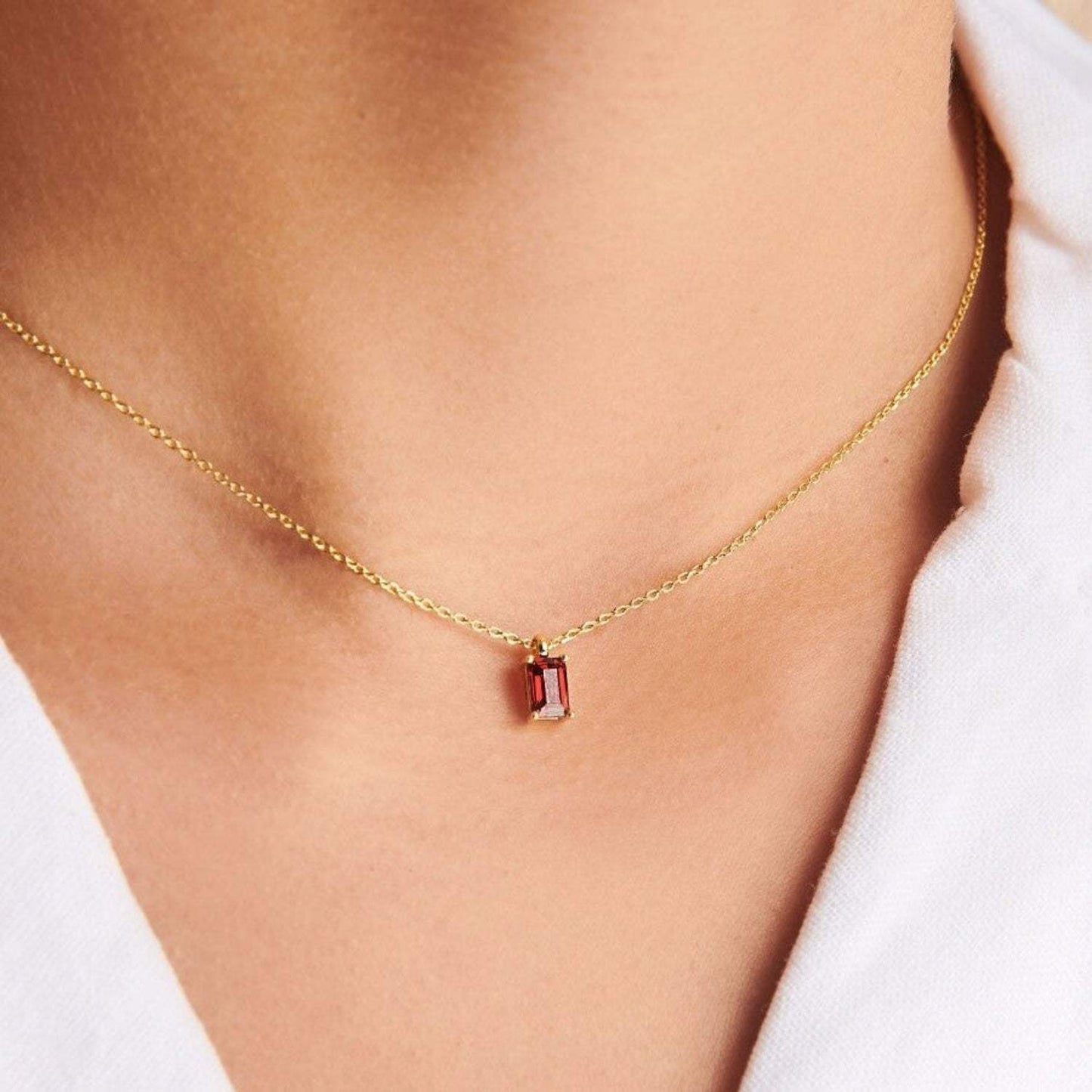 Titanium Steel Inlaid Zircon Pendant Necklace - Trendsi - Flyclothing LLC