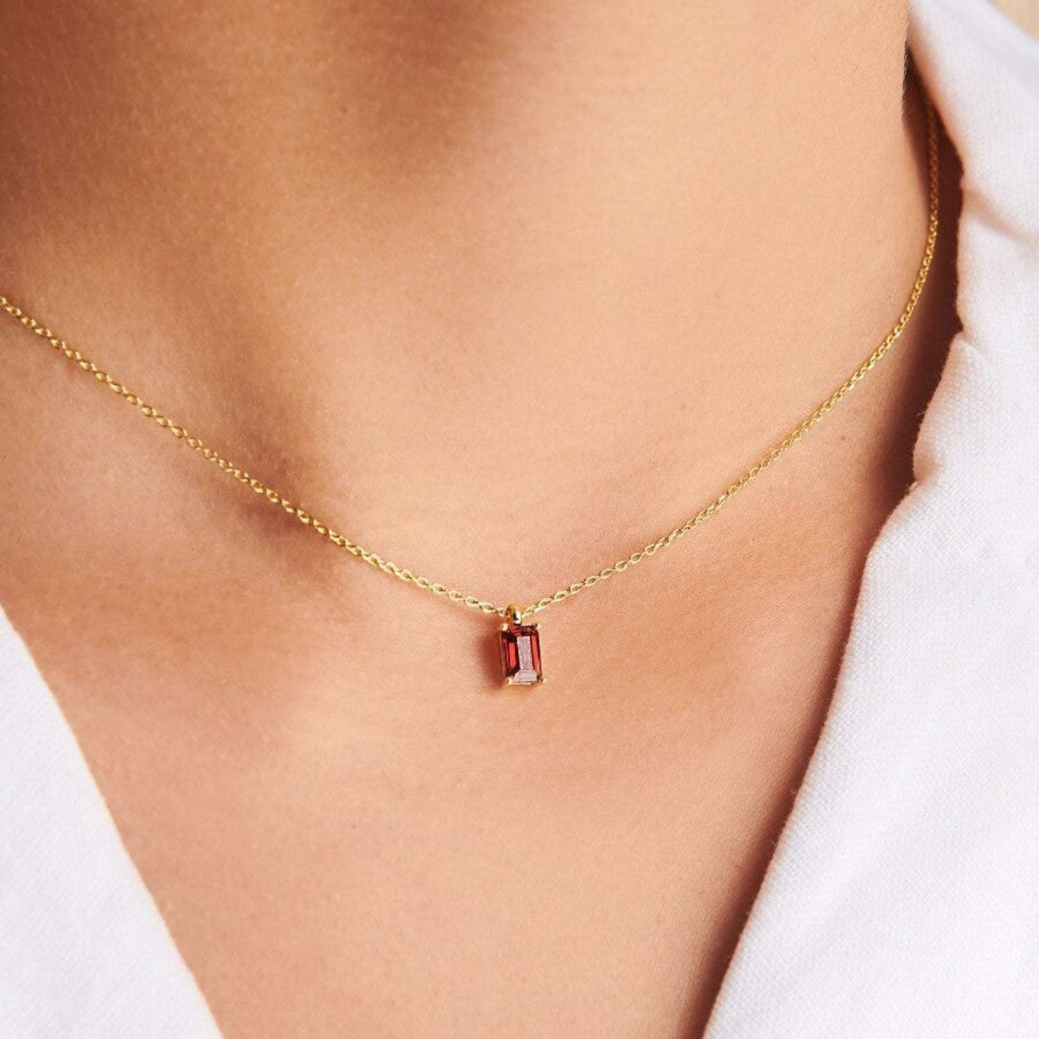 Titanium Steel Inlaid Zircon Pendant Necklace - Trendsi - Flyclothing LLC