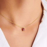 Titanium Steel Inlaid Zircon Pendant Necklace - Trendsi - Flyclothing LLC