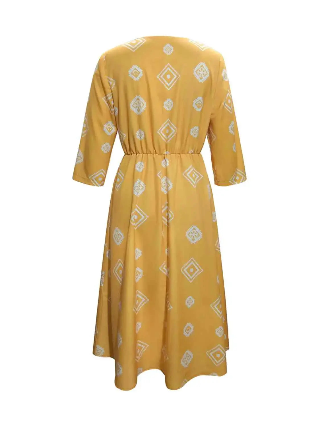 Geometric Notched Neck Dress - Trendsi - Flyclothing LLC