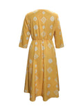 Geometric Notched Neck Dress - Trendsi - Flyclothing LLC