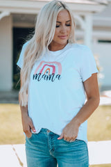 Women Graphic Round Neck Tee Shirt - Flyclothing LLC