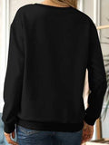 Round Neck Dropped Shoulder Sweatshirt - Trendsi - Flyclothing LLC