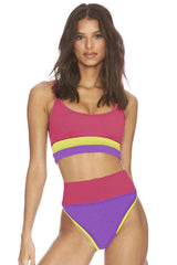 Color Block Spaghetti Strap Two-Piece Swim Set - Trendsi - Flyclothing LLC