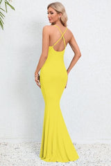 Crisscross Spaghetti Strap Fishtail Dress - Trendsi