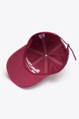 Embroidered Graphic Adjustable Baseball Cap - Trendsi - Flyclothing LLC