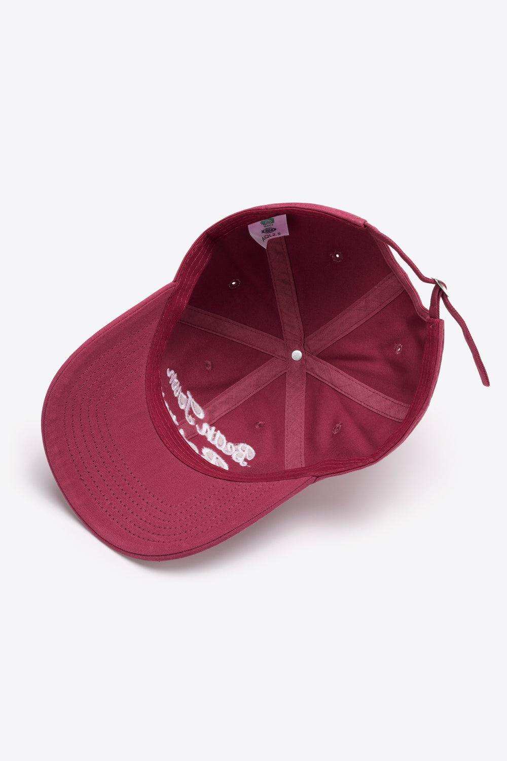 Embroidered Graphic Adjustable Baseball Cap - Trendsi - Flyclothing LLC
