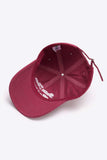 Embroidered Graphic Adjustable Baseball Cap - Trendsi - Flyclothing LLC