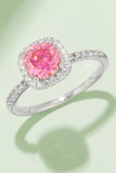 1 Carat Moissanite 925 Sterling Silver Halo Ring - Trendsi