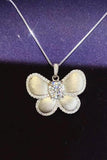 1 Carat Moissanite Butterfly Pendant Necklace - Trendsi