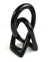 Soapstone Lovers Knot 6 inch Black - Flyclothing LLC