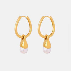 Titanium Steel Huggie Earrings - Trendsi