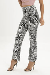 Zebra Print Straight Leg Pants - Trendsi - Flyclothing LLC