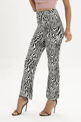 Zebra Print Straight Leg Pants - Flyclothing LLC