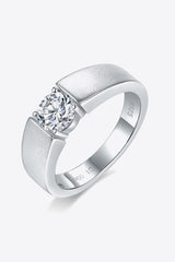 925 Sterling Silver I Carat Moissanite Ring - Flyclothing LLC