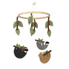 Hand Crafted Felt Sloth Mobile - Global Groove Direct