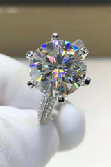 5 Carat Moissanite 6-Prong Ring - Trendsi - Flyclothing LLC