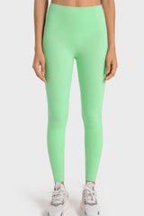 High-Rise Wide Waistband Yoga Leggings - Trendsi - Flyclothing LLC