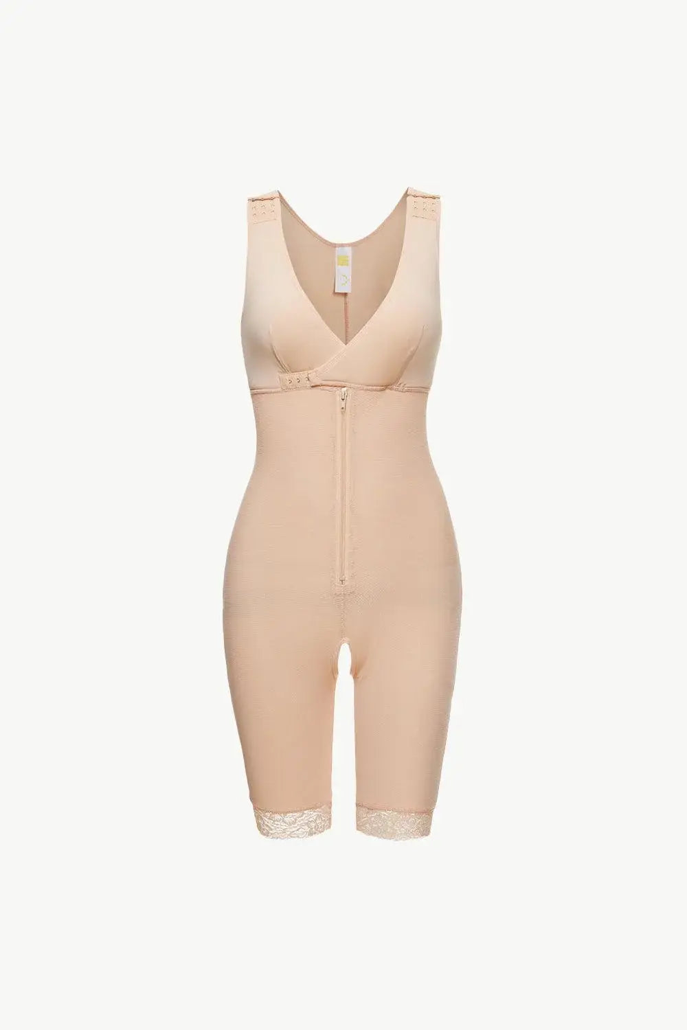 Full Size Lace Trim Shapewear with Zipper - Trendsi - Flyclothing LLC