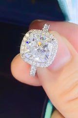 3 Carat Moissanite 925 Sterling Silver Square Ring - Trendsi - Flyclothing LLC