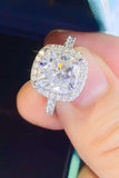 3 Carat Moissanite 925 Sterling Silver Square Ring - Trendsi - Flyclothing LLC