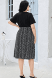 Round Neck Short Sleeve Printed Dress - Trendsi - Flyclothing LLC