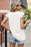 Ruffled Ruched Round Neck Tank - Trendsi - Flyclothing LLC