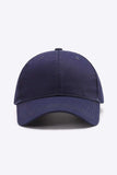 Plain Adjustable Cotton Baseball Cap - Trendsi - Flyclothing LLC