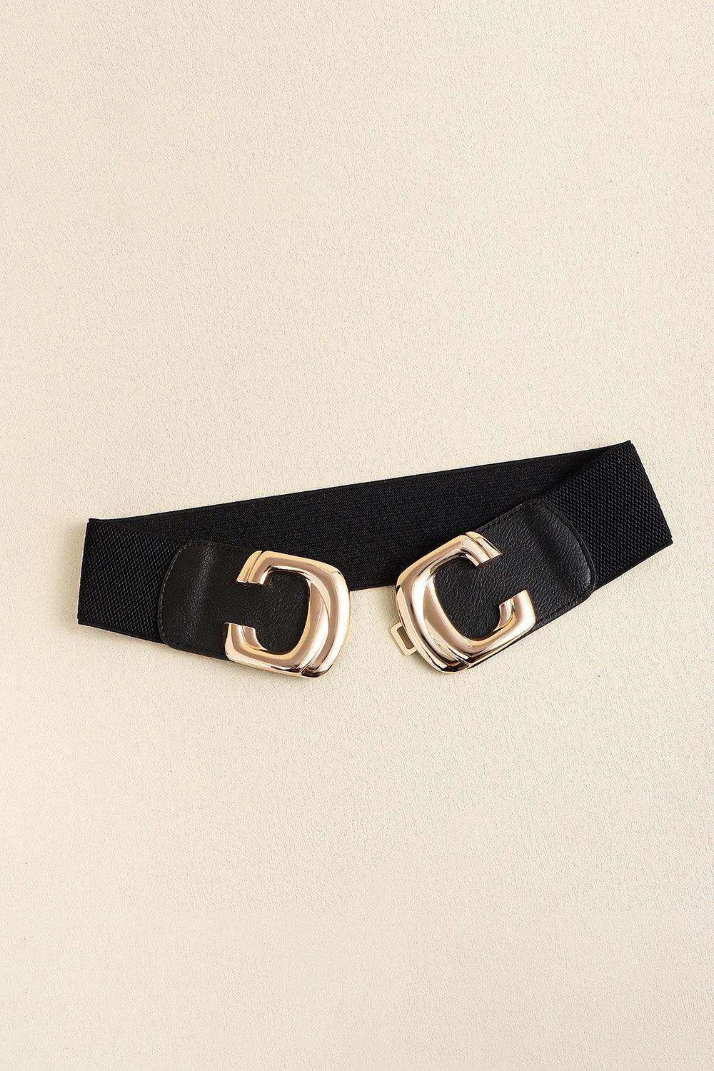 Zinc Alloy Buckle Elastic Wide Belt - Trendsi - Flyclothing LLC