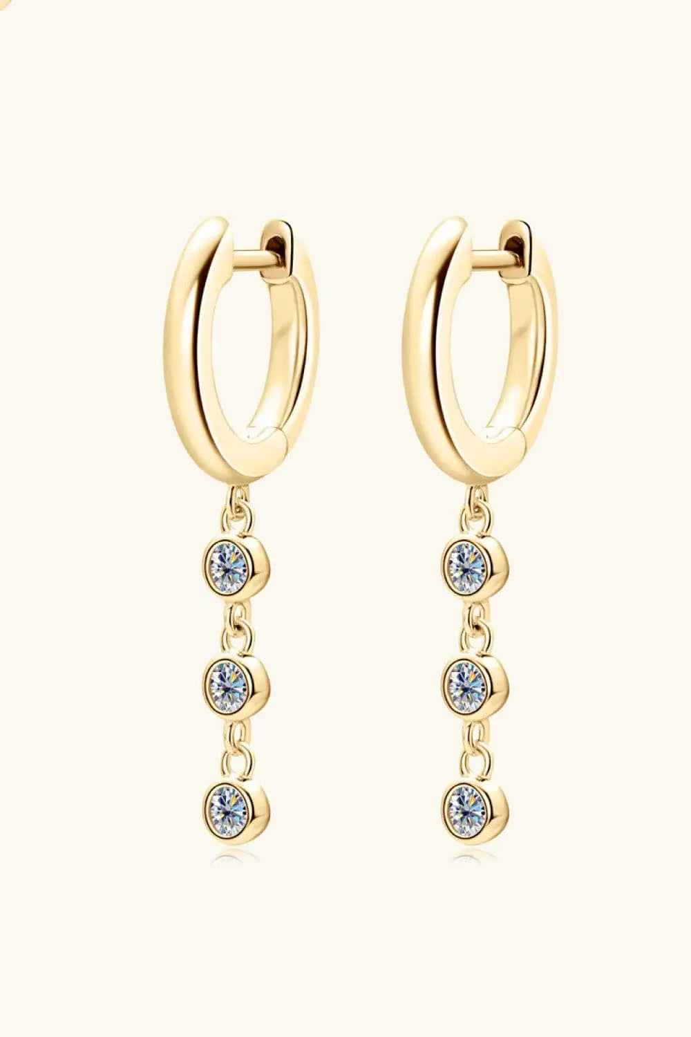 Moissanite Decor 925 Sterling Silver Earrings - Trendsi - Flyclothing LLC