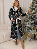 Tie Waist Hooded Robe - Trendsi - Flyclothing LLC