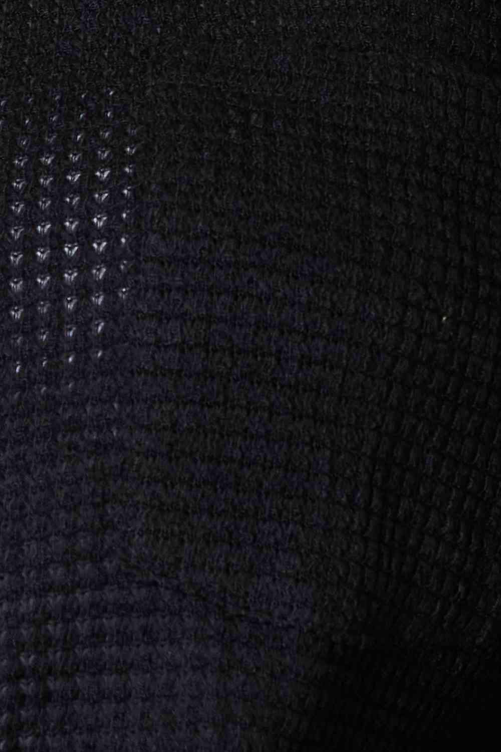 Double Take Waffle-Knit Collared Neck Dropped Shoulder Shirt - Trendsi - Flyclothing LLC