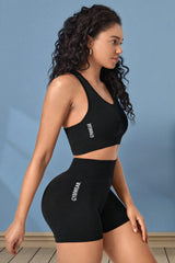 Cropped Sports Tank and Shorts Set - Trendsi