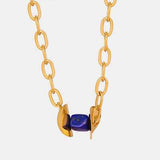 Natural Stone Pendant Titanium Steel Necklace - Trendsi - Flyclothing LLC