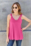 Basic Bae Full Size Lace Detail V-Neck Cutout Cami - Trendsi - Flyclothing LLC