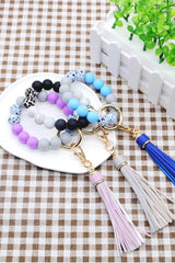 Assorted 2-Pack Multicolored Beaded Tassel Keychain - Flyclothing LLC