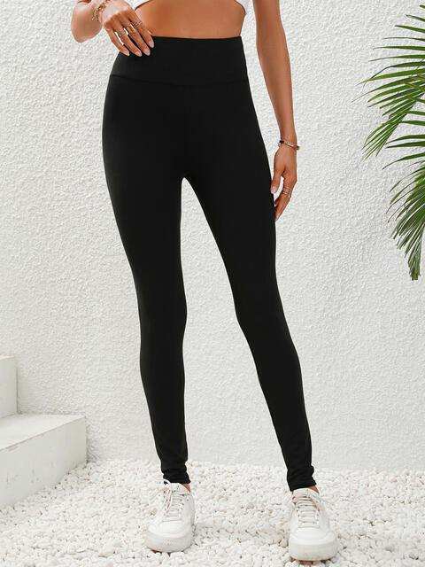 Wide Waistband Leggings - Trendsi - Flyclothing LLC