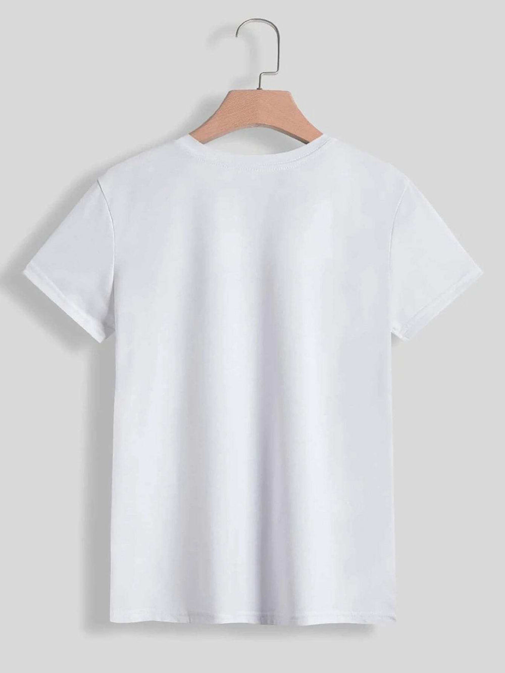LUCKY Round Neck Short Sleeve T-Shirt - Trendsi - Flyclothing LLC