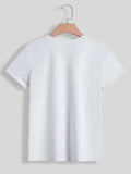 LUCKY Round Neck Short Sleeve T-Shirt - Flyclothing LLC