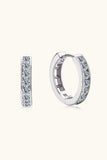 Moissanite 925 Sterling Silver Huggie Earrings - Trendsi - Flyclothing LLC